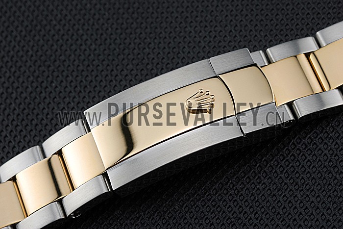 Rolex Plated Yellow Gold and Stainless Steel Link Bracelet 622488