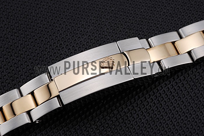 Rolex Plated Rose Gold and Stainless Steel Link Bracelet 622489