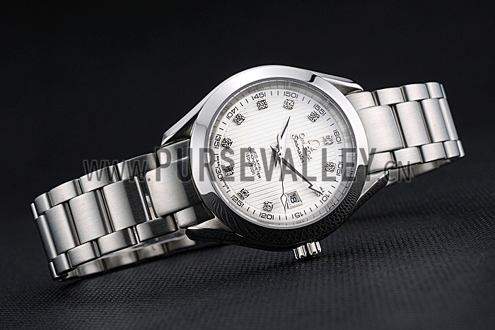 Omega Seamaster Aqua Terra White Dial Diamond Numerals Stainless Steel Bracelet 622444