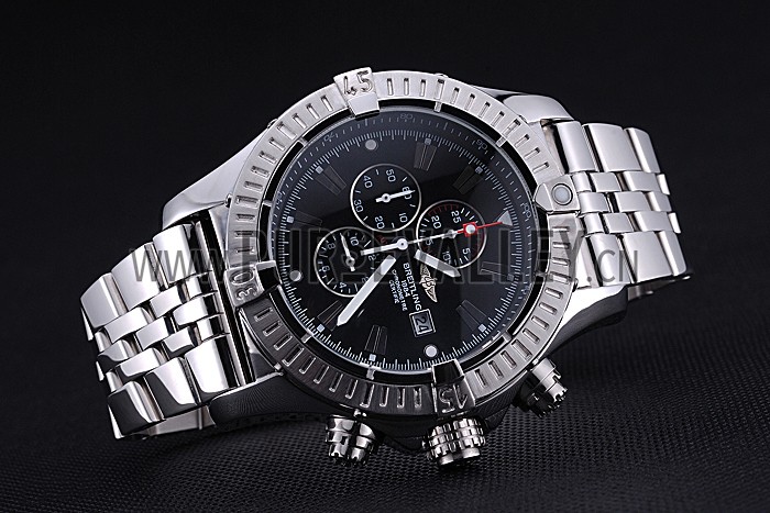 Breitling Chronomat Evolution Black Dial Stainless Steel Bracelet 622515