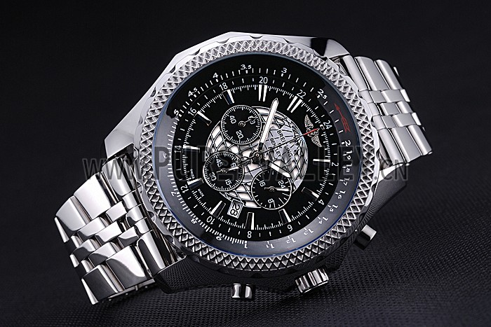 Breitling Bentley B05 Unitime Black Dial Stainless Steel Bracelet 622520