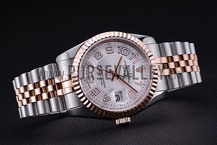 Rolex DateJust White Dial Stainless Steel and Gold Bracelet 622544