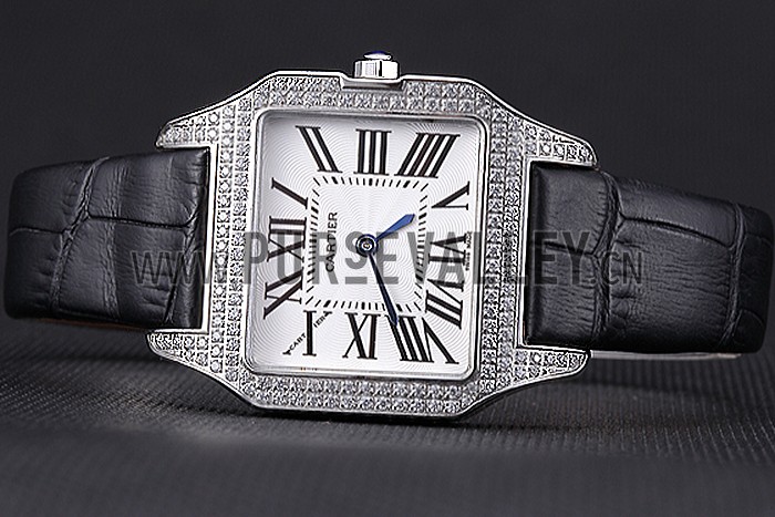 Cartier Santos 100 Diamond Silver Bezel 621909