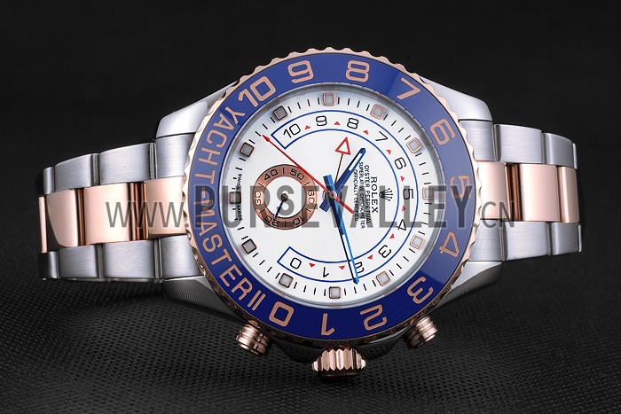 Rolex Yacht-Master II White Dial Blue Bezel Stainless Steel and Rose Gold Bracelet 622270