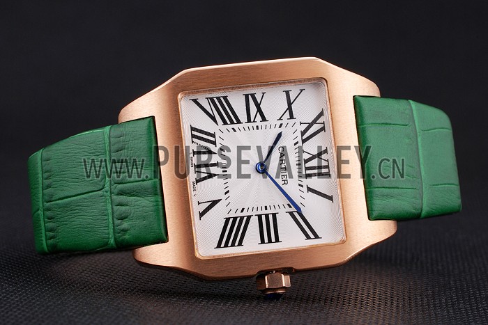 Cartier Santos 100 Diamond Rose Gold Bezel 621933