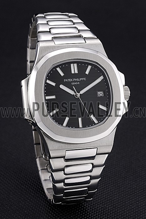 Patek Philippe Nautilus Black Dial Stainless Steel Case 622719
