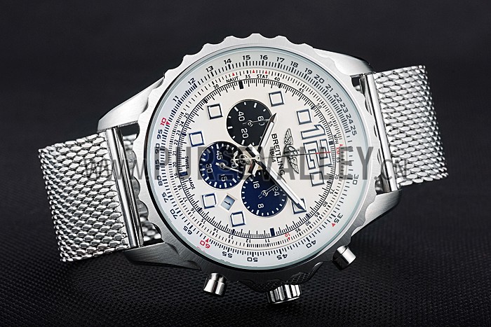 Breitling Navitimer Stainless Steel Strap Beige Dial