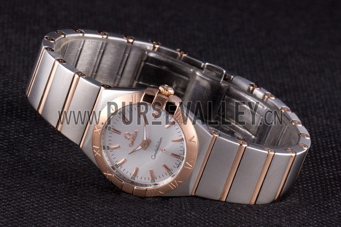 Omega Constellation Rose Gold Bezel Two Tone Band som101 621481