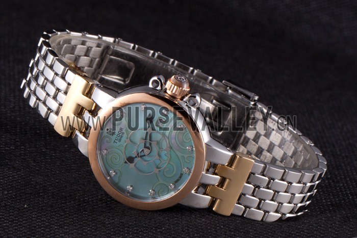 Tudor Clair de Rose White Dial Two Tone Band 621495