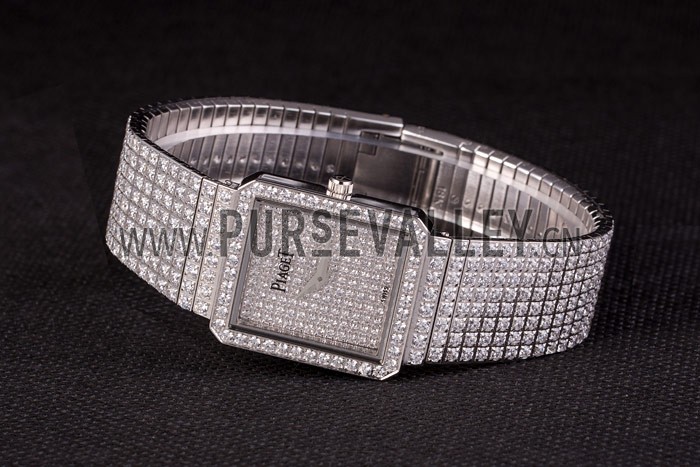 Piaget Swiss Limelight Diamonds Encrusted Stainless Steel Watch 80295