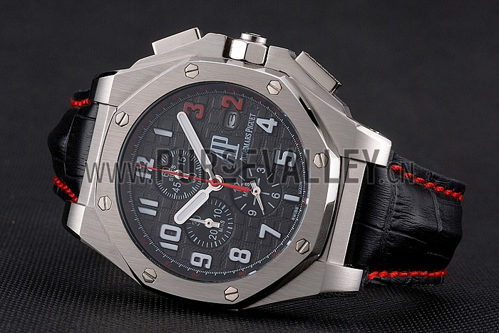 Audemars Piguet Royal Oak Offshore Shaquille O'Neal Black Dial Stainless Steel Case Black Leather Strap
