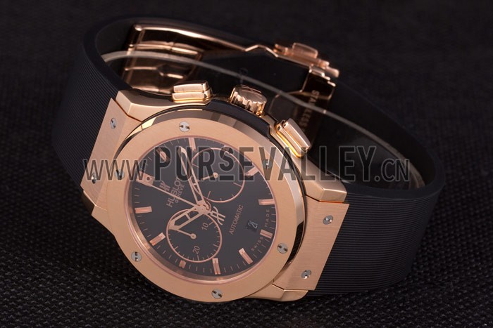 Swiss Hublot Classic Fusion Black Dial Rose Gold shb08 621401