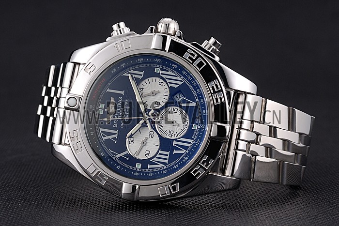 Breitling Chronomat Certifie Black Dial Stainless Steel Bracelet 622426