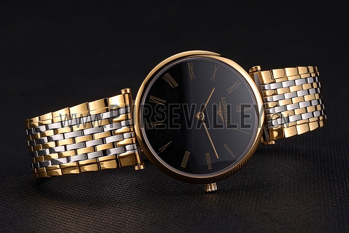 Longines La Grande Classique Two Tone Band Black Dial Homme 622097