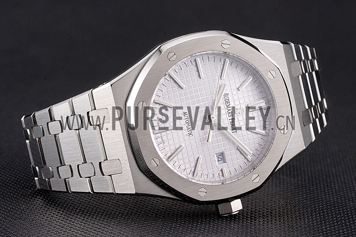Swiss Audemars Piguet Royal Oak White Dial Stainless Steel Case And Bracelet