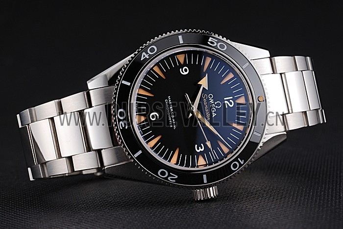 Swiss Omega Seamaster Black Dial Stainless Steel Case And Bracelet 622843