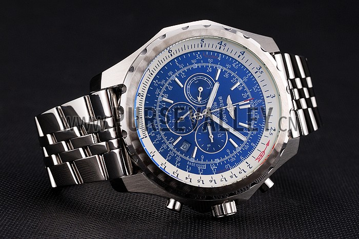 Breitling Bentley Motors T Blue Dial Stainless Steel Case And Bracelet 622222