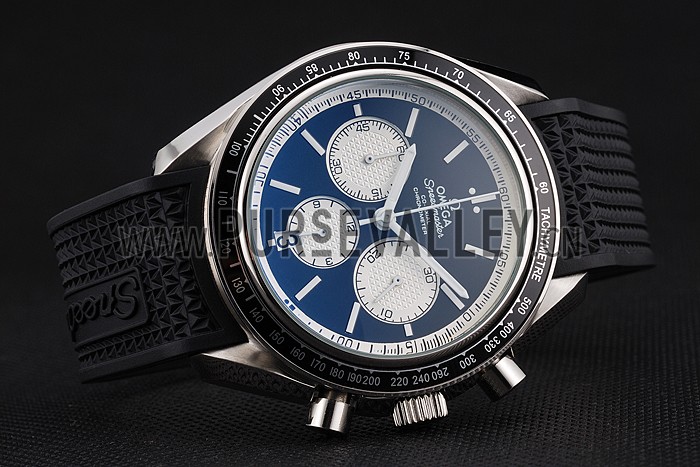 Omega Speedmaster Black Rubber Strap Black Dial 622041