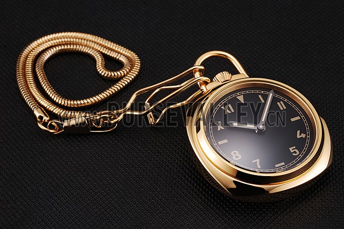 Swiss Panerai Radiomir Pocket Watch Black California Dial Gold Case And Chain 1453739