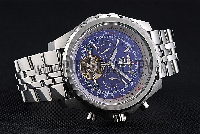 Breitling Bentley Mulliner Tourbillon Blue Dial Stainless Steel Case And Bracelet 622735