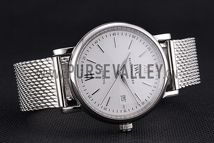 Swiss IWC Portofino Stainless Steel Case White Dial Steel Bracelet 622670