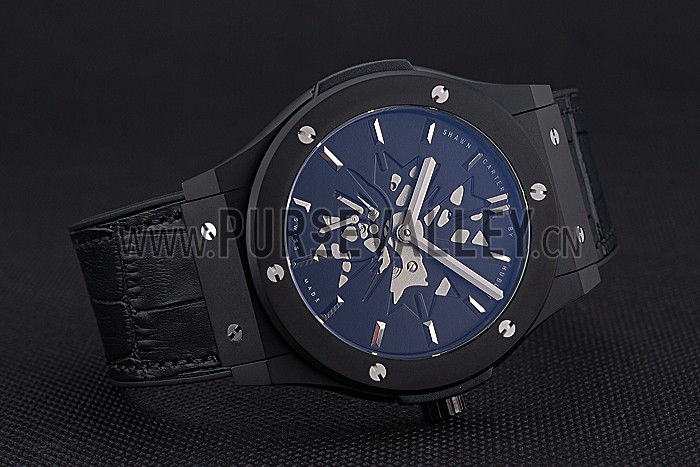 Hublot Classic Fusion Shawn Carter Black Steel Case Black Leather Strap 622817