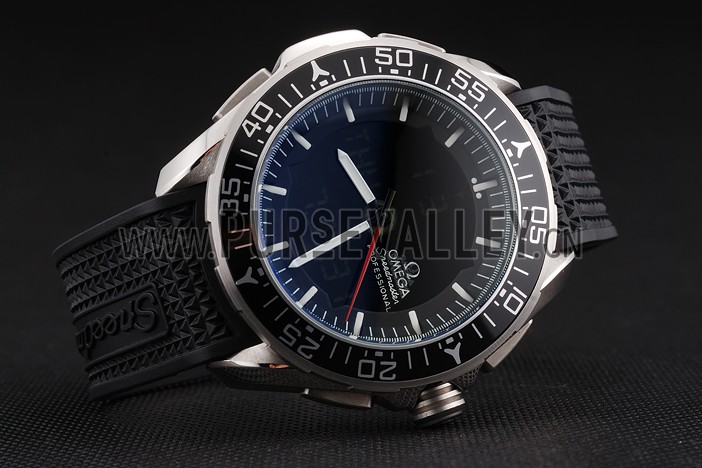 Omega Speedmaster Skywalker X-33 Black Dial White On Black Bezel Stainless Steel Case Black Rubber Strap