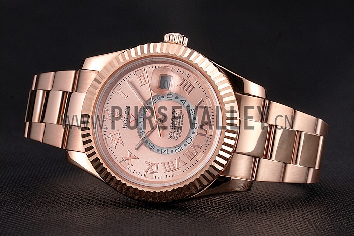 Rolex Sky Dweller Rose Gold Dial Rose Gold Case And Bracelet