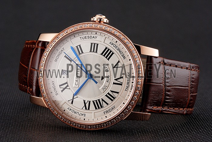 Swiss Cartier Ballon Bleu GMT Silver Dial Stainless Steel Case Two Tone Rose Gold Steel Bracelet