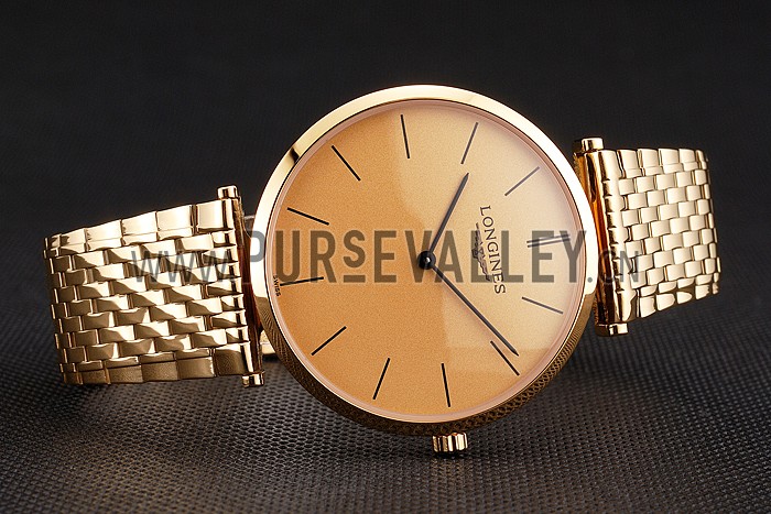 Swiss Longines Grande Classique Gold Dial Gold Case And Bracelet