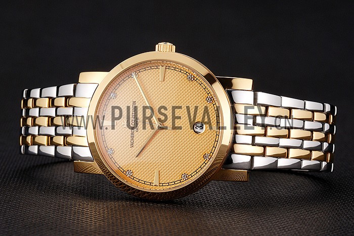 Vacheron Constantin Fine Gold Dial Gold Case Two Tone Bracelet