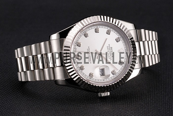 Swiss Rolex Datejust Silver Dial Stainless Steel Case And Bracelet