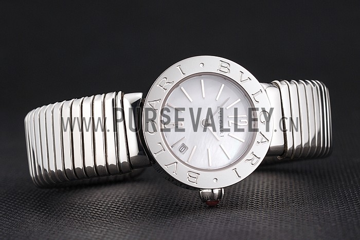 Bvlgari Bvlgari Silver Dial Stainless Steel Case And Tubogas Bracelet
