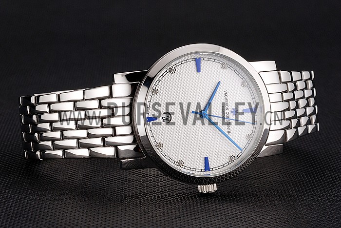 Vacheron Constantin Fine White Dial Stainless Steel Case And Bracelet