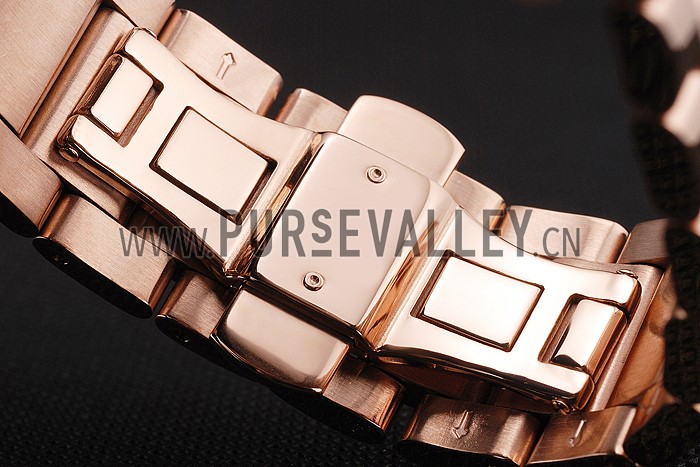 Cartier Calibre De Cartier Small Seconds White Dial Rose Gold Case And Bracelet