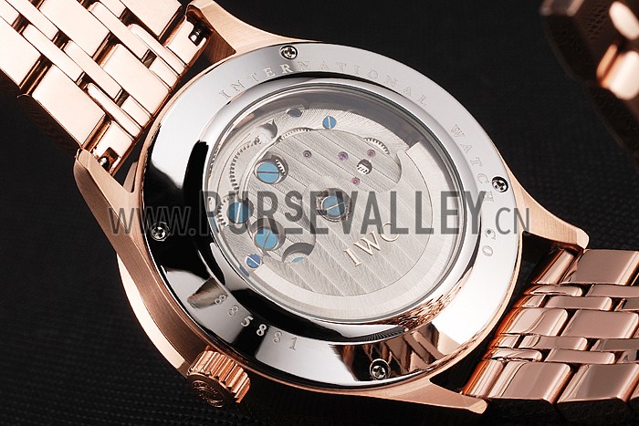 IWC Portugieser Tourbillon White Dial Blue Numerals Rose Gold Case And Bracelet