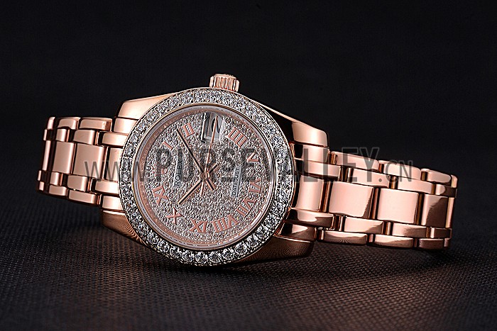 Rolex Datejust Diamond Dial And Bezel Pink Gold Case And Bracelet 622836