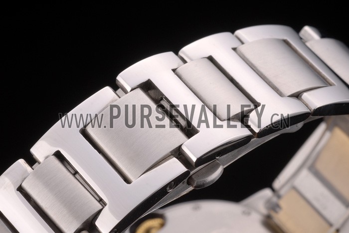 Cartier Ballon Bleu 42mm White Dial Stainless Steel Case Two Tone Gold Bracelet