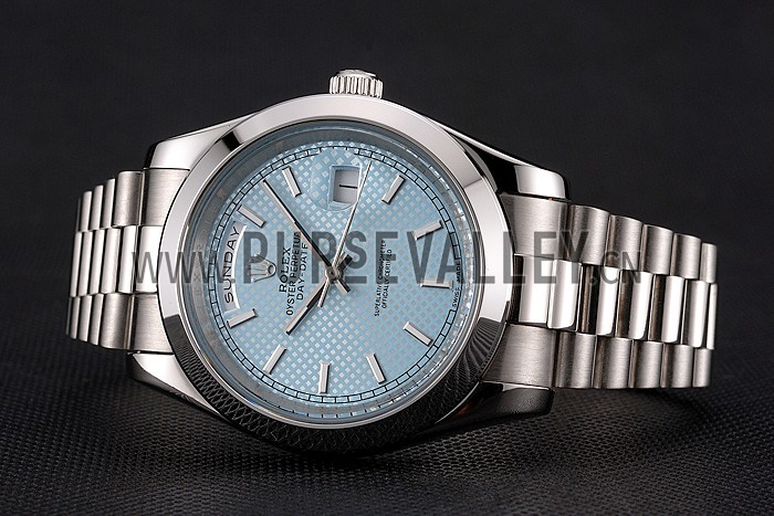 Rolex Day Date 40 Ice Blue Dial Stainless Steel Case And Bracelet