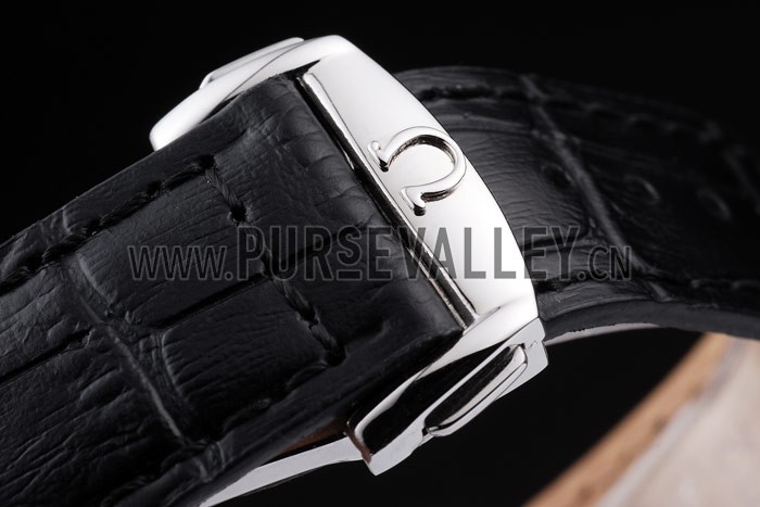 Omega Swiss Seamaster Railmaster Black Strap Black Striped Dial