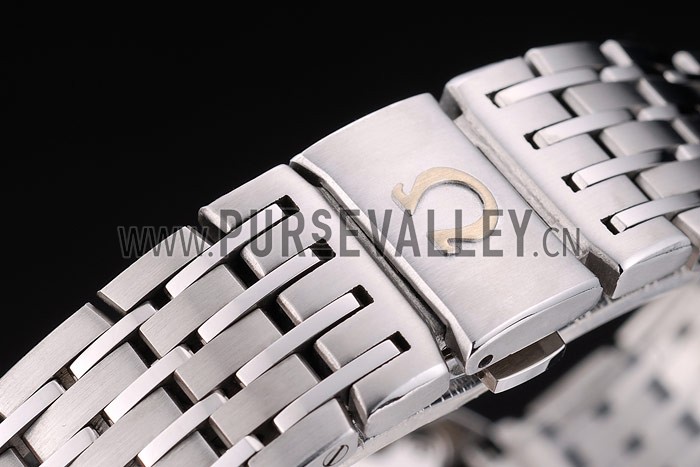 Omega Swiss DeVille Stainless Steel Bezel Roman Numbers Black Dial 7613