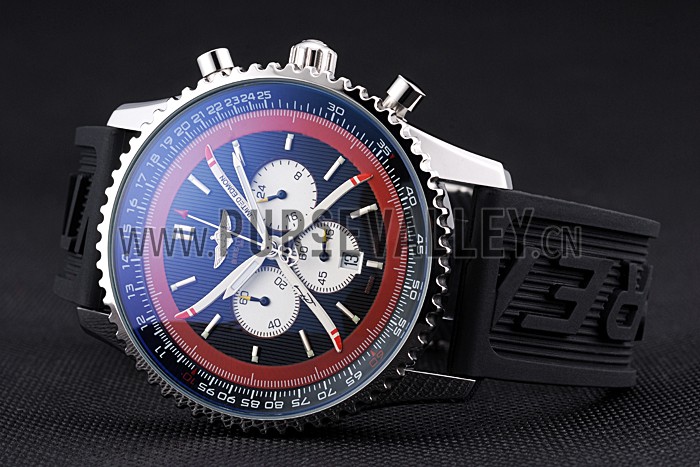 Breitling Certifie Black Rubber Strap Black Dial Chronograph 80182