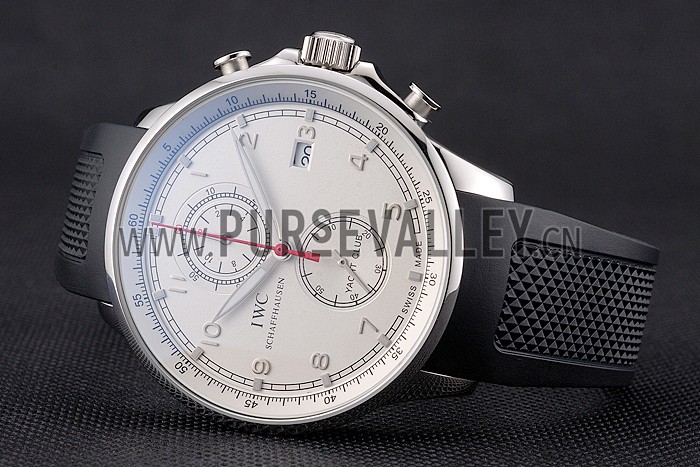 IWC Portugieser Yacht Club White Dial Stainless Steel Case Black Rubber Strap