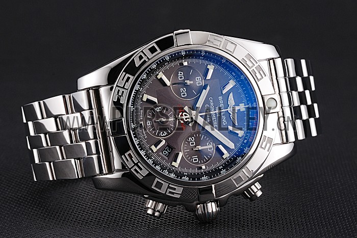 Swiss Breitling Certifie Stainless Steel Bezel Grey Dial 80287