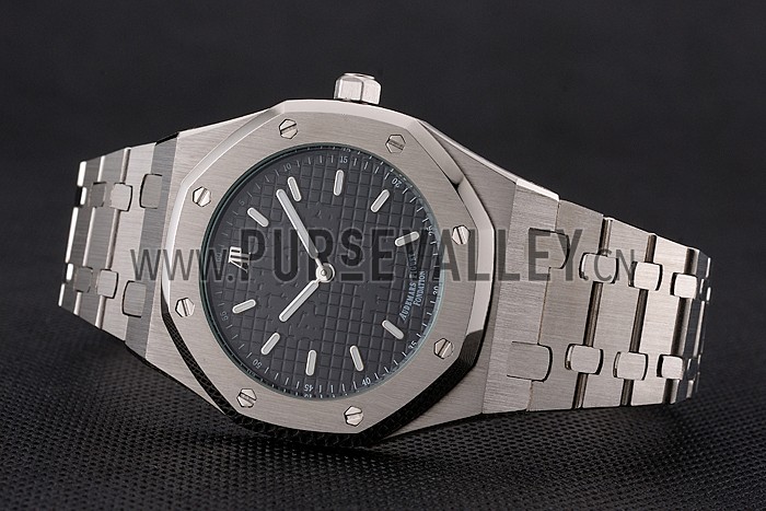 Audemars Piguet Royal Oak Fondation Black Dial Stainless Steel Case And Bracelet