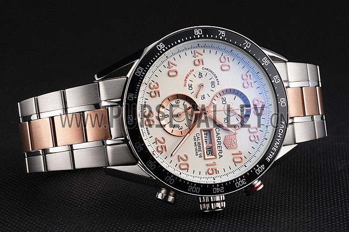 Tag Heuer Carrera Rose Gold and Stainless Steel Bracelet 801440