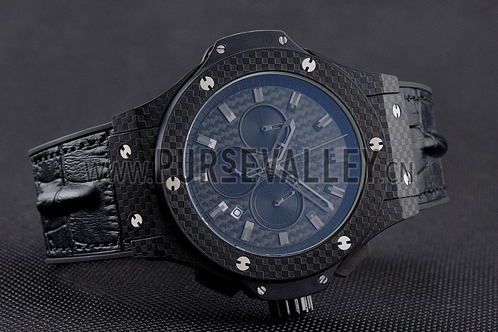 Hublot Big Bang Carbon Dial Carbon Case And Bezel Black Rubber Strap 622773