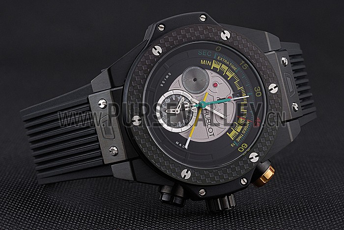 Hublot Big Bang Unico Bi-Retrograde Chrono King Black Steel Case Black Rubber Strap 622771