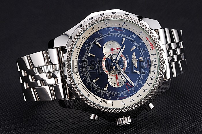 Breitling Bentley Supersports Blue Dial Stainless Steel Case And Bracelet 622221