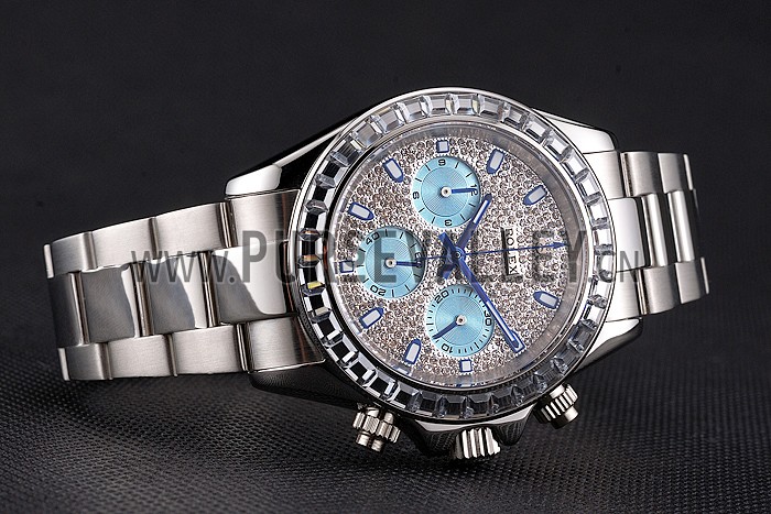 Rolex Daytona Diamond Dial And Bezel Stainless Steel Case And Bracelet